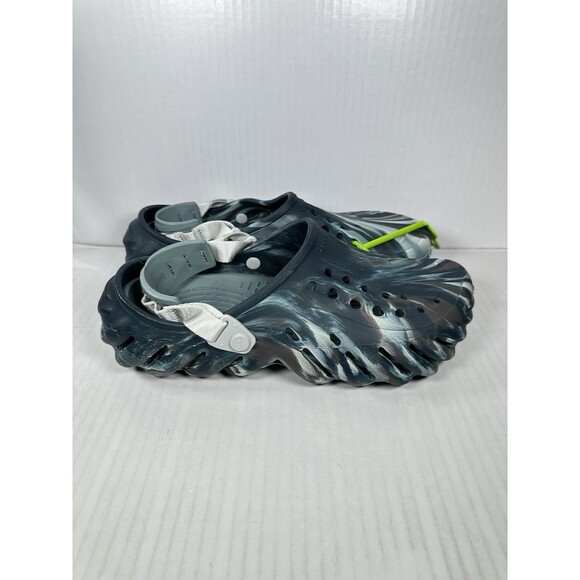 Size 10 Crocs Echo Marbled Clog Black Sand Men Slip On Casual Sandal 208454-0LE - Picture 1 of 7